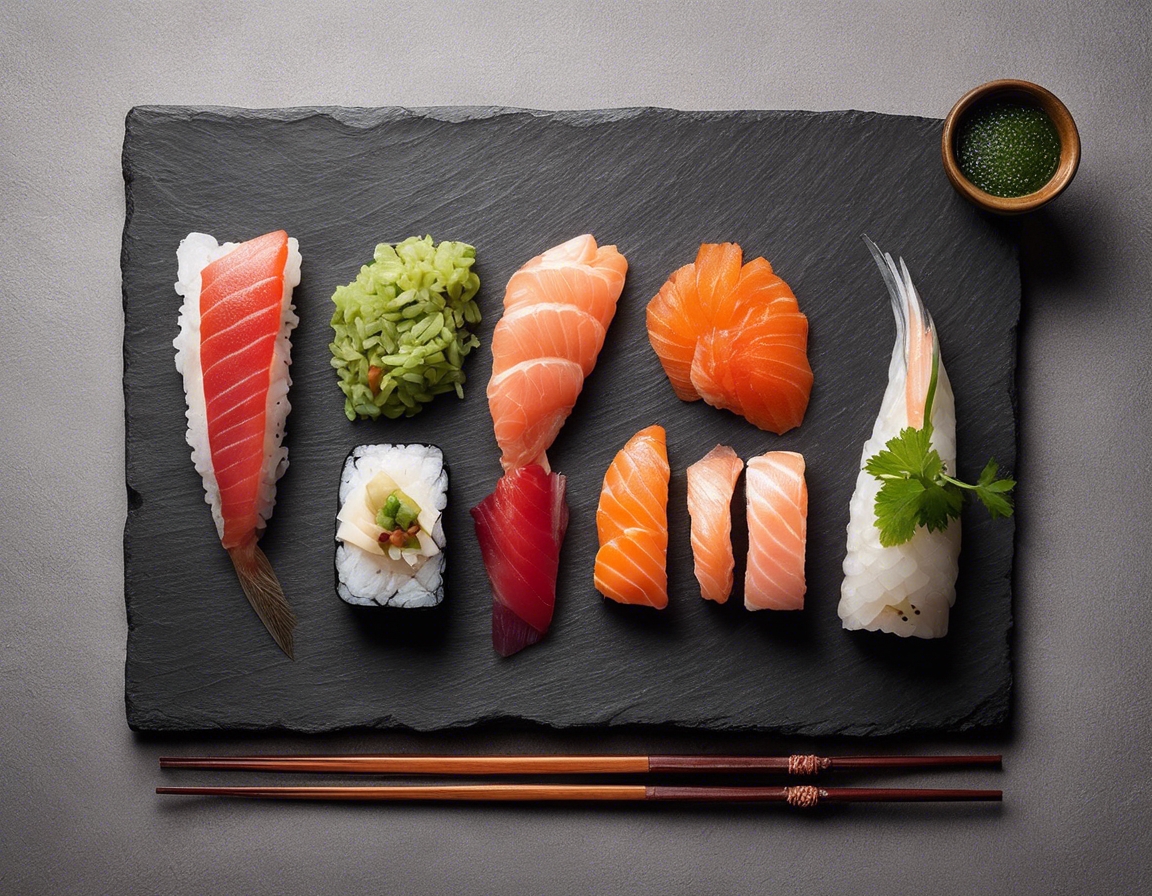 Sushi, a traditional Japanese dish, has taken the world by storm. It's an artful combination of vinegared rice, seafood, vegetables, and sometimes tropical frui
