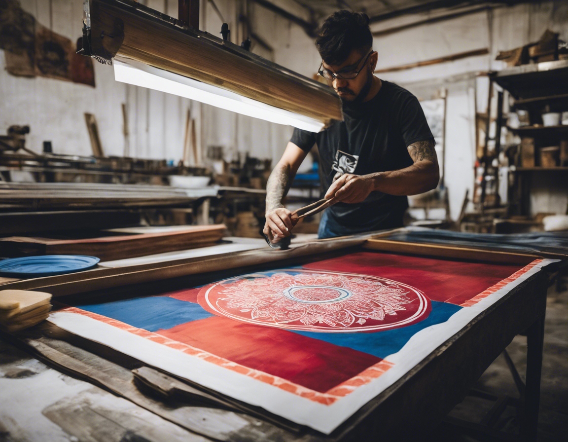Screen printing, also known as serigraphy or silk screening, is a printing technique that involves transferring ink onto a substrate through a mesh screen. This