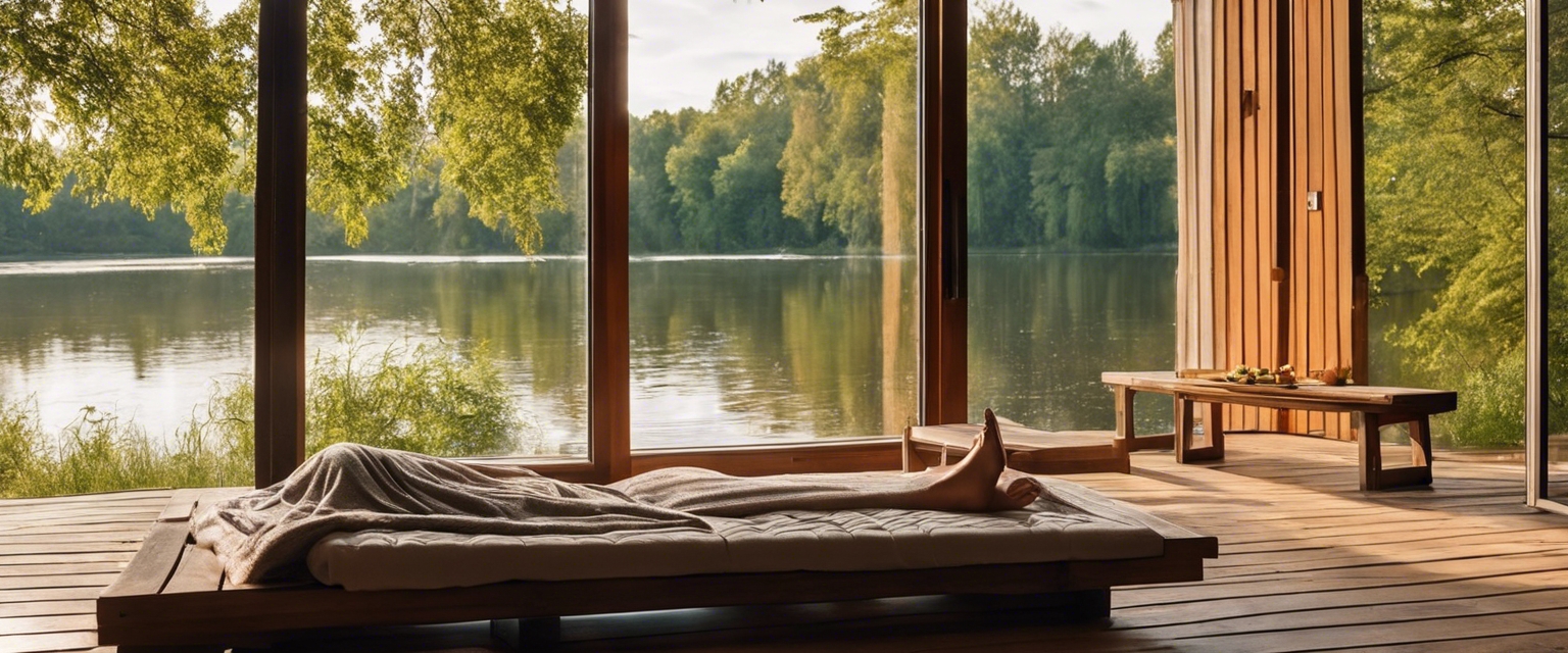 Imagine waking up to the gentle sound of a river flowing past ...