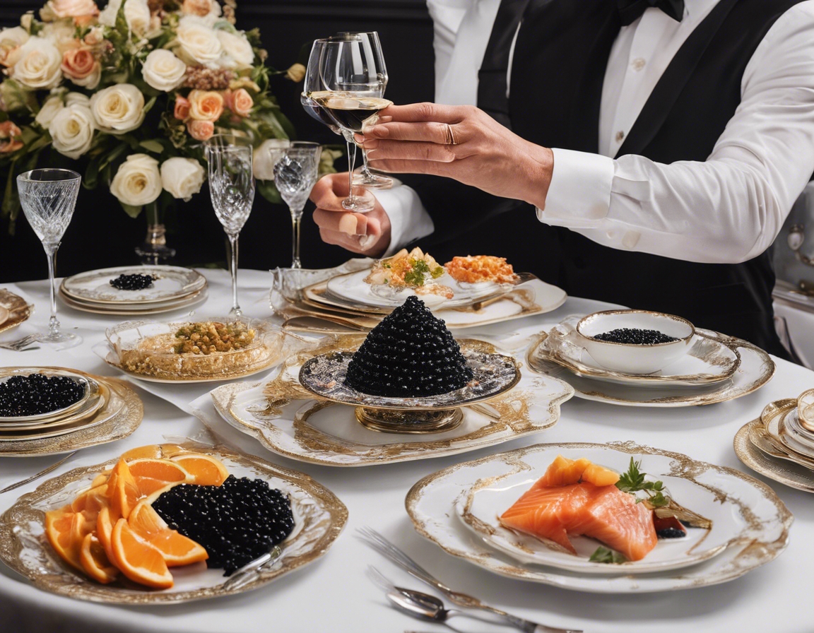 Embark on a journey through the opulent pairing of wine and caviar, ...