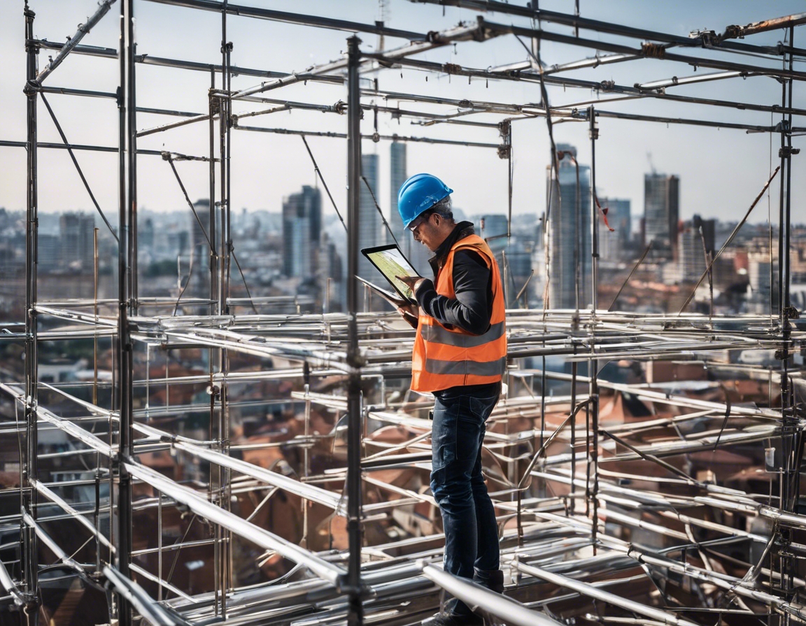 Scaffolding is a temporary structure used to support workers and materials during the construction, maintenance, or repair of buildings and other structures. It