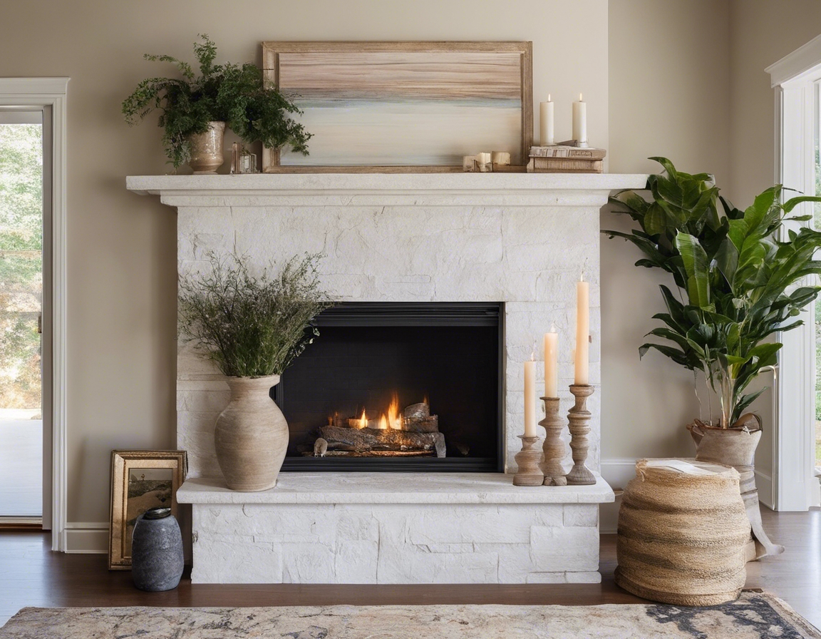 Natural stone fireplaces are architectural features made from various types of quarried stone, including granite, limestone, marble, and slate. These fireplaces