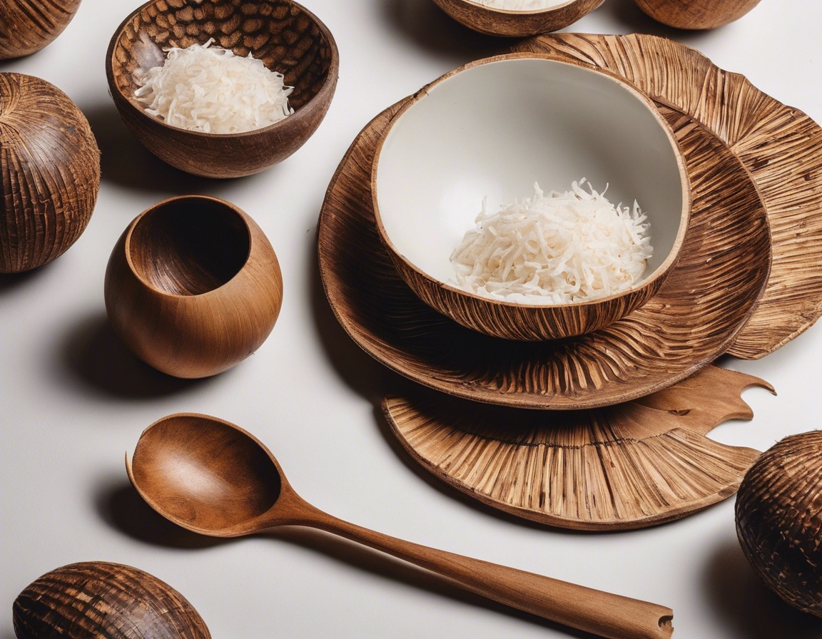Coconut shell bowls are eco-friendly alternatives to traditional tableware, crafted from the hard shells of coconuts after their flesh and water have been extra