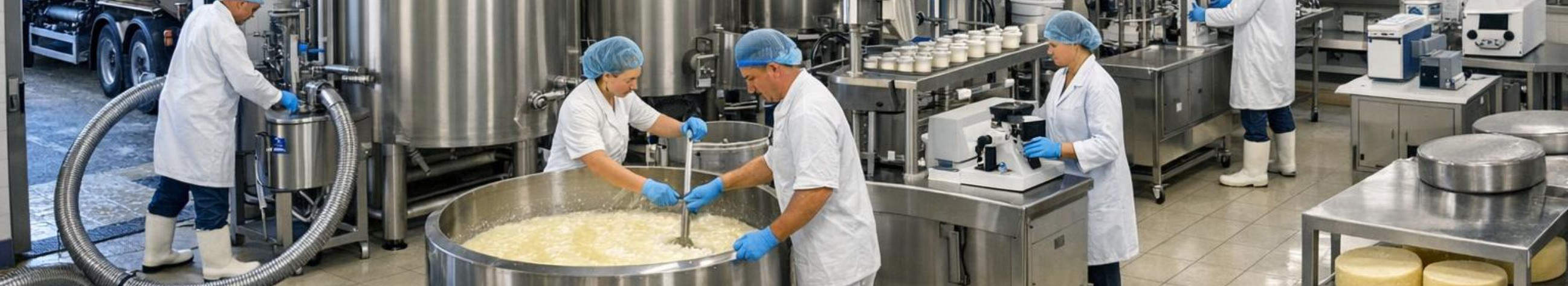 Terviklikud piimatöötlemise lahendused alates kogumisest kuni juustu-, jogurti- ja võitootmiseni, toetatud range toiduohutuse ja kvaliteedikontrolliga.