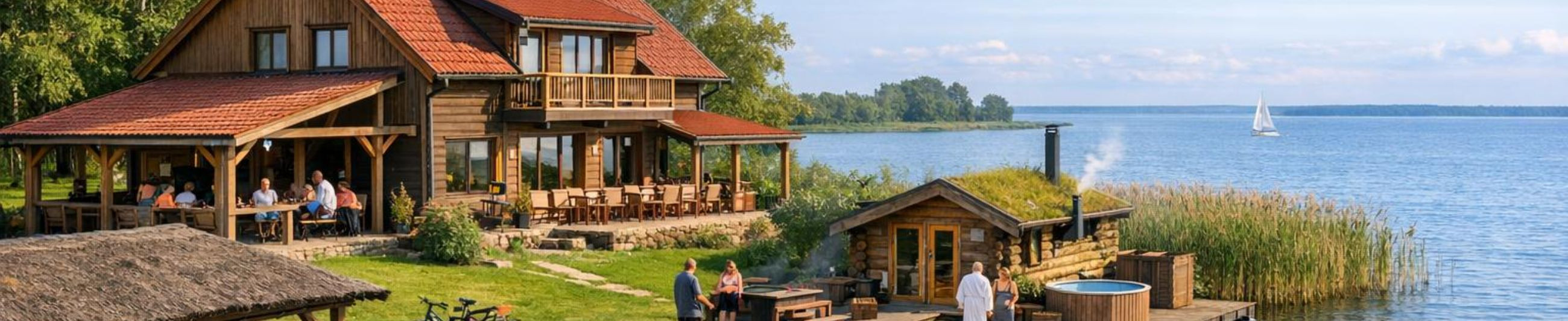 Grupimajutus Võrtsjärve lähedal — kuni 70 külalist suvel ja 42 talvel. Pakume peosaali, katetga terrassi, saunakeskust ning veespordi ja kalapüügi võimalusi.