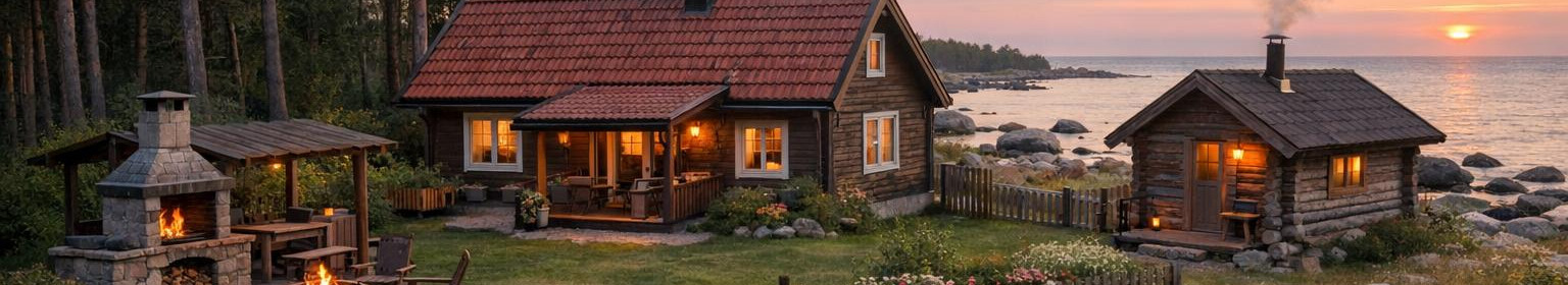 Quiet and private accommodation for up to 6 people about 100 m from the beach. Exclusive rental by group, with kitchen, sauna, garden grill and free two cars parking.