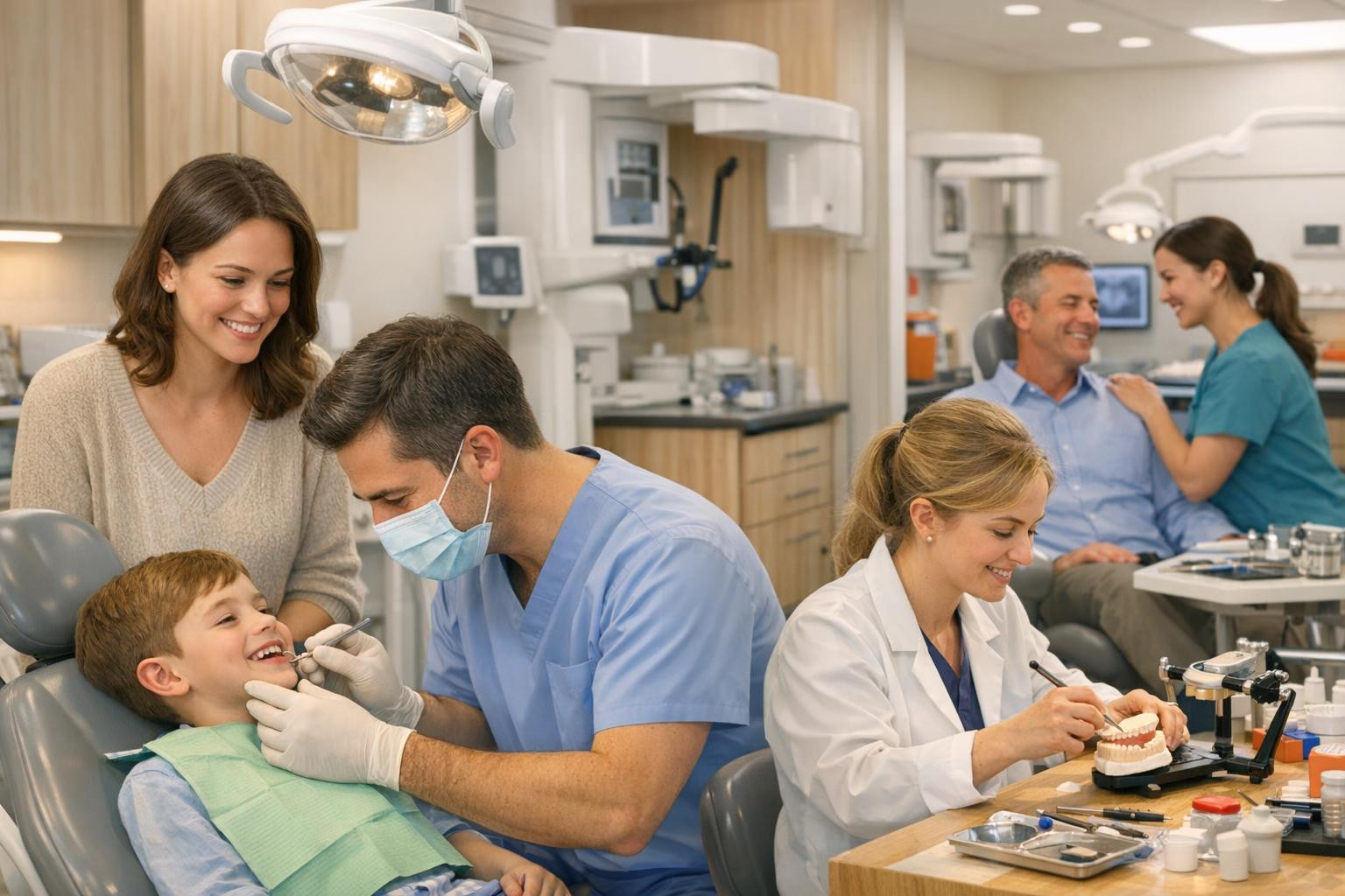 preventive maintenance, emergency phone, Rapid reception, Pain relief, emergency aid, Advising parents, State compensation, Dental health, Child prophylaxis, General dental treatment