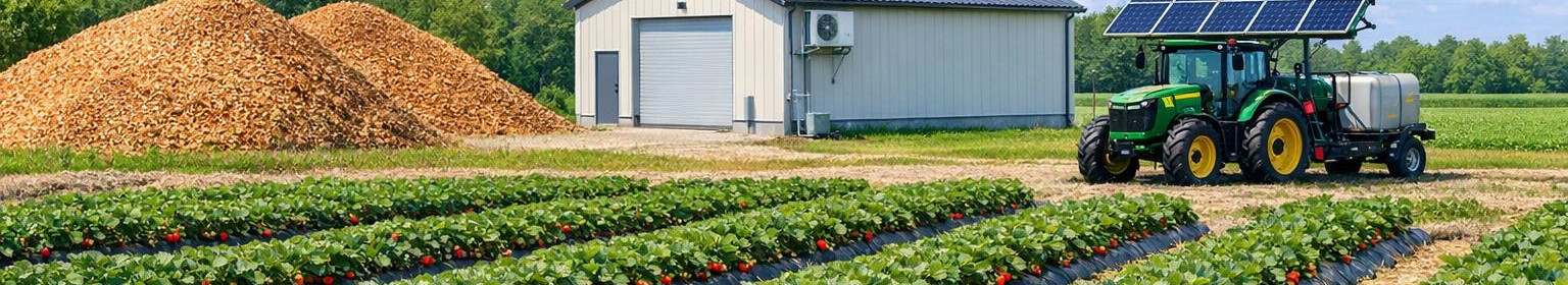 Kasvatame kvaliteetseid maasikaid ja hoiame neid külmladustuses värskena kuni kohaletoimetamiseni partneritele üle Eesti. Pakume ka päikseenergial töötavaid masinaid ning metsalahmepuru teenuseid kohalikele taludele.