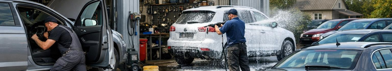 cars and car supplies, car sales - used cars, car representations, Car washing and similar services, Maintenance and repair of motor vehicles, General and home services