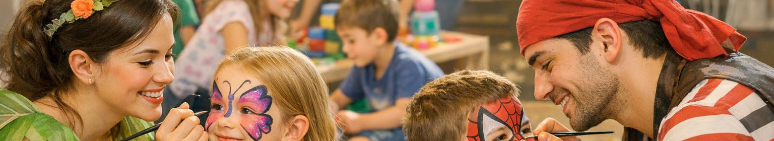 On-site childcare, game management and facial paintings at events, so that parents and organizers can focus on the event without any worries.