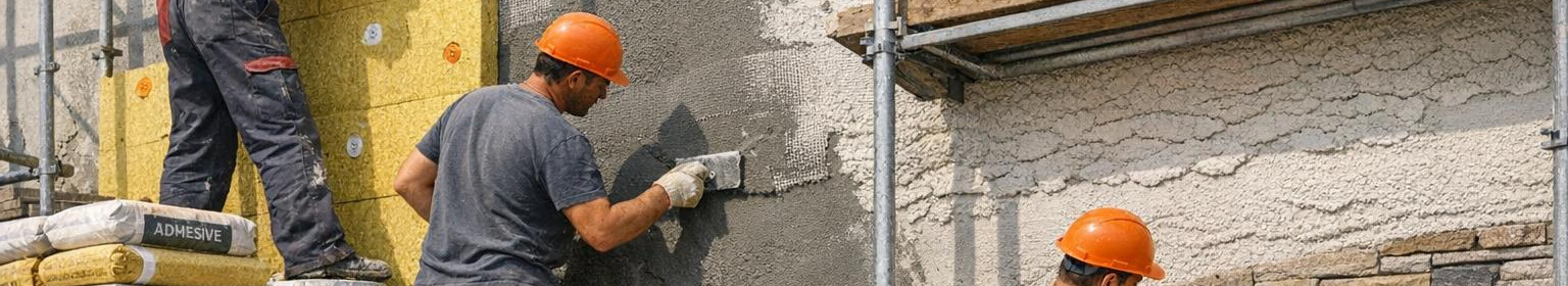 Ehitus, fassaaditööd, armeerimine, krohvimine, soojustustööd, fassaadid, Fassaadide soojustus, materjalid, Fassaadi krohvimine, caparol