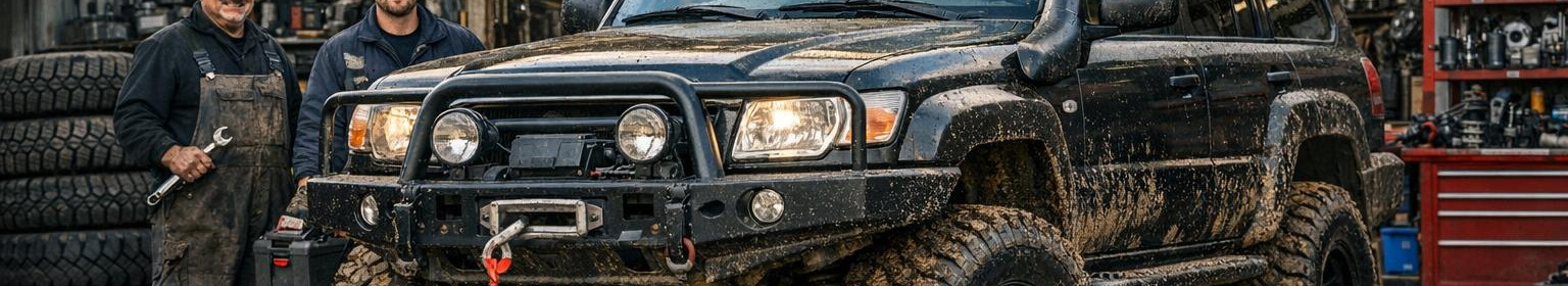 Spetsialiseeritud 4x4 remont, kohandused ja kontrollitud kasutatud varuosad Land Roverile, Toyotale ja Nissani. Tagame sõidukite pikaajalise töökindluse offroadiks, võistlusteks või tööks.