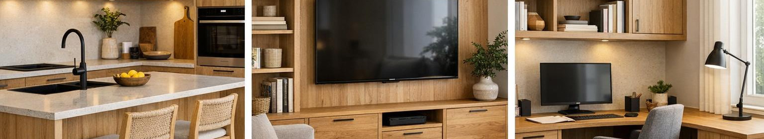 Special order furniture from design to production and finishing, suitable for kitchen, living room and office. A stylish, practical and durable solution.