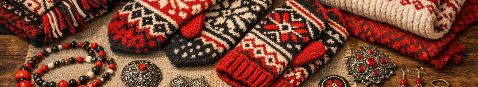 We offer crafts jewelry from Viljandi, accessories with national colours and knitwear. Buy comfortably on the web or pick up the store.