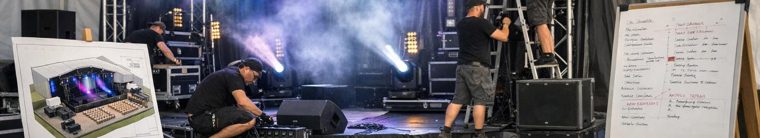 We organize the technical installation and operation of events, rent DV equipment and create 3D visualizations to facilitate planning and ensure reliable execution.