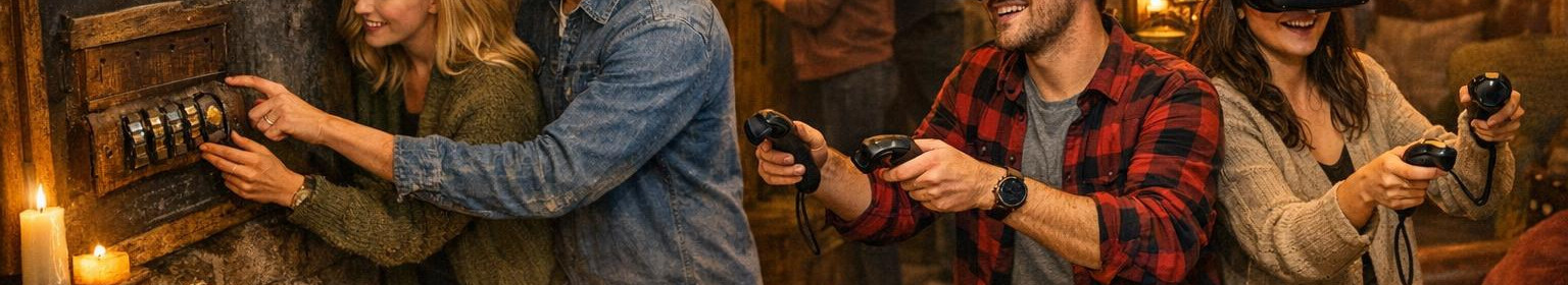 Viljandis pakume teemalisi live-põgenemistubasid, üle 100 VR-mängu ja valmis peopakette koos rendiseadmete ning pagasihoiuga. Sobib peredele, sõpradele, kooligruppidele ja ettevõtetele.