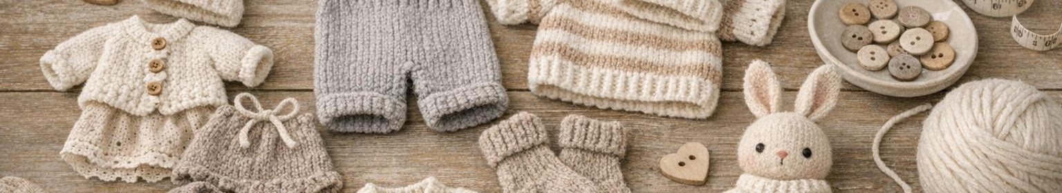Immediately downloadable PDF knitting patterns for babies and dolls and for small production. Patterns in Estonian and English are suitable for hand knitting and machine knitting.