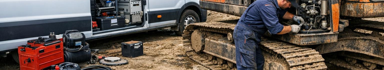 Mobile maintenance and repair on site, spare parts and R134 climate system services. We also offer excursion and landscaping works with our machines; fast response less than 48 hours.