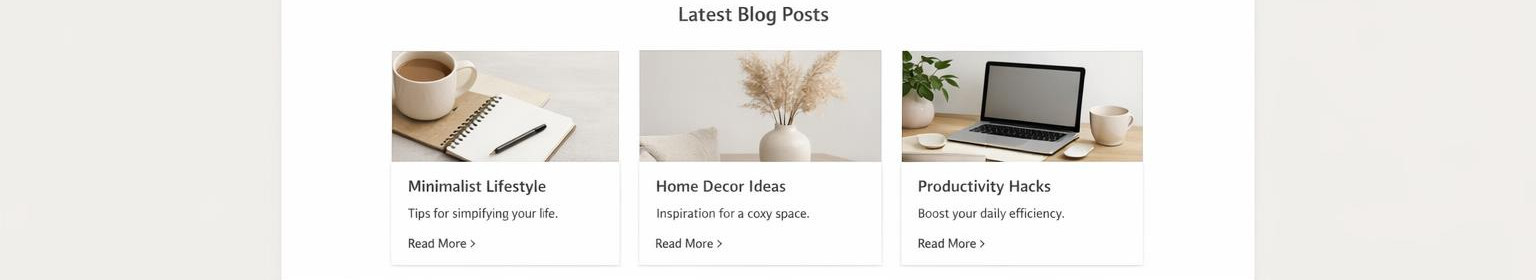 The WordPress website that connects the blog to the web shop. Visitors find information and can buy comfortably.