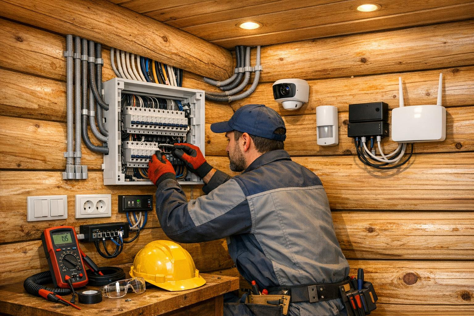 Toome teieni professionaalsed elektritööd puit- ja palkmajadele. Meie spetsialistid tagavad kvaliteedi, turvalisuse ja ohutuse.