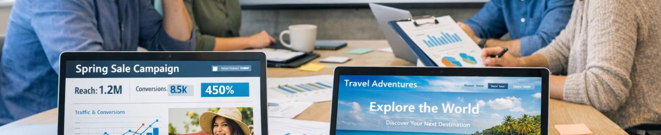 We help small and medium-sized enterprises to get targeted online traffic, better searchability and more conversions through Google Ads, Facebook ads, SEO, sales-oriented websites and visual marketing materials.