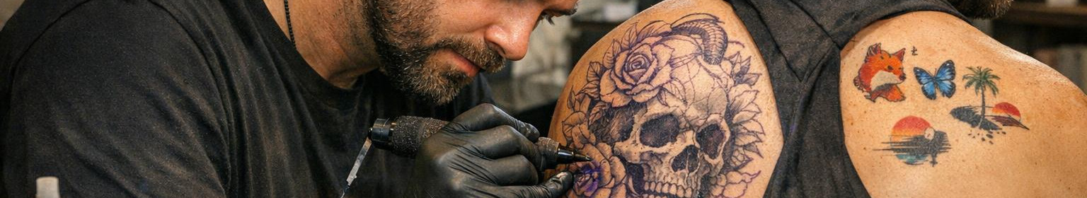 Customized tattoos, fast little work and professional cover-up solutions. Experienced team will guide you from design to aftercare.