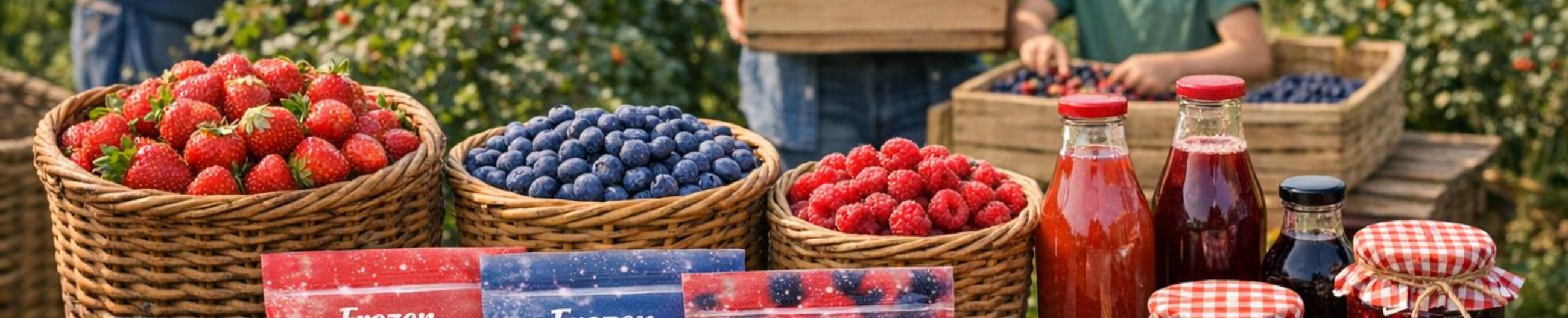 We offer all year round Estonian berries and berry products, preserving the taste and nutritional value by fast freezing and controlled cold storage. We deliver wholesale and retail and sell directly via e-shop.
