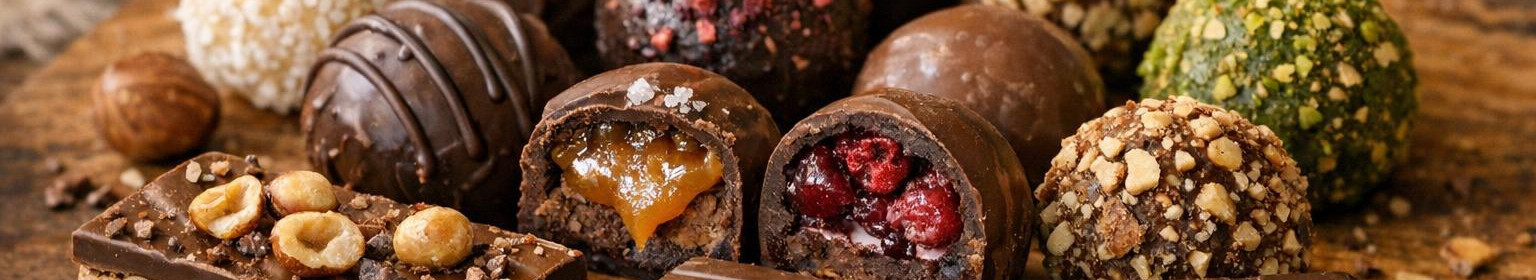 Pereettevõte Ülenurmest valmistab väiketellimuslikke käsitöökomme, kakaopalle ja šokolaadiribasid hoolikalt valitud koostisosadest. Valik uuendub sageli; telli või küsi otse sotsiaalmeedias, e-posti või telefoni teel.