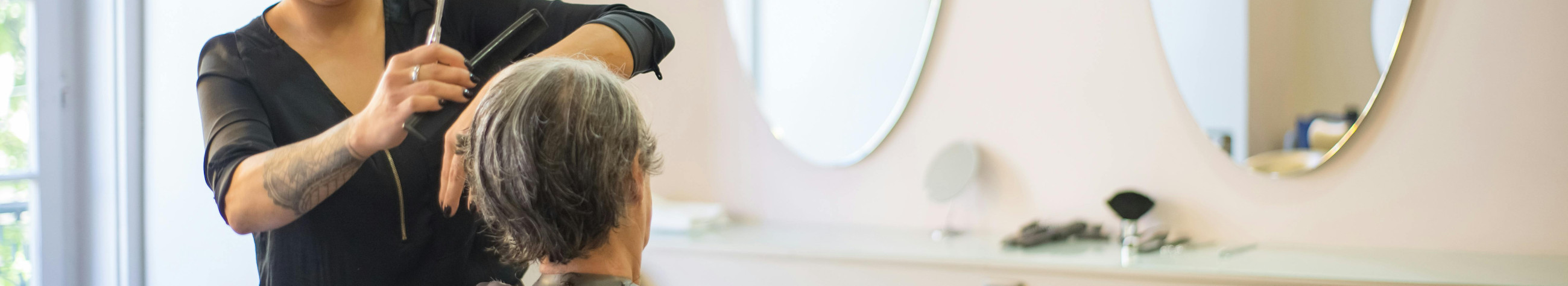 hairdressing and shaping services, maintenance of eyelashes, maintenance of eyebrows, Pedicyr, manicure, locking, straightening, haircare products, hair care, beauty services