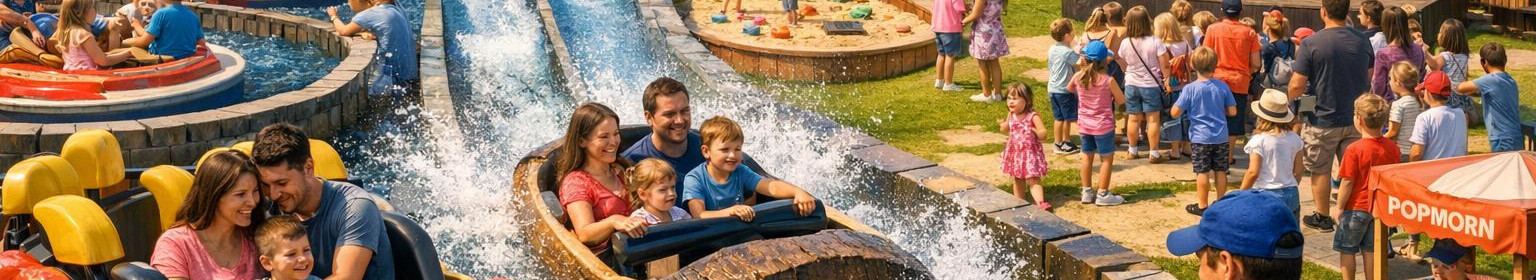 Atraktsioonid, töötajate koolitus, ürituste korraldamine, toitlustus ja kioskid, piletimüük, lõbustuspargid, veesõidud, karussellid, lõbusõidud, parkide haldus