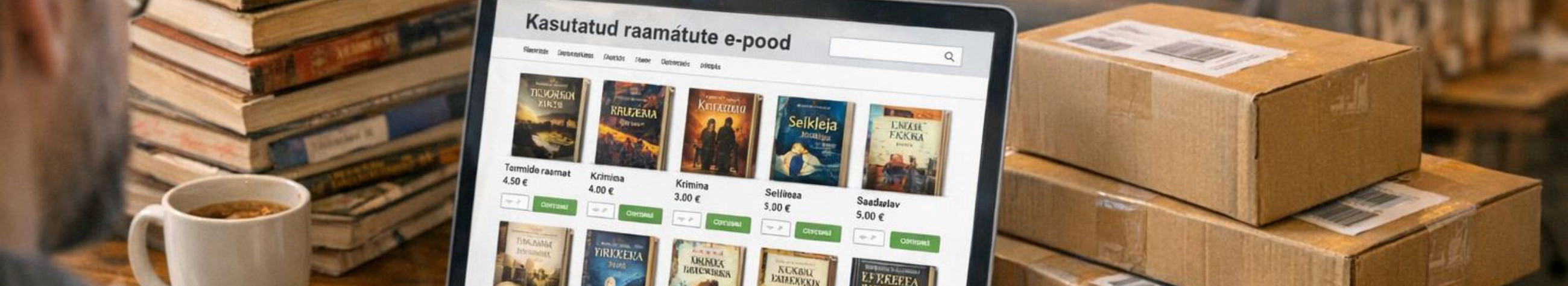 Veebipood pakub laia valikut kasutatud raamatuid taskukohaste hindade ja kohaletoimetamisega Eestis. Võta ühendust, et annetada või müüa oma kasutatud raamatuid.
