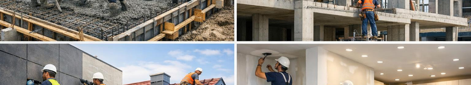 Full solutions from foundation to interior finishing. One contact, clear responsibility and a realistic timetable ensure a smooth transfer.