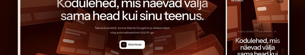 kodulehed, e-poed, SEO, reklaamid, AI