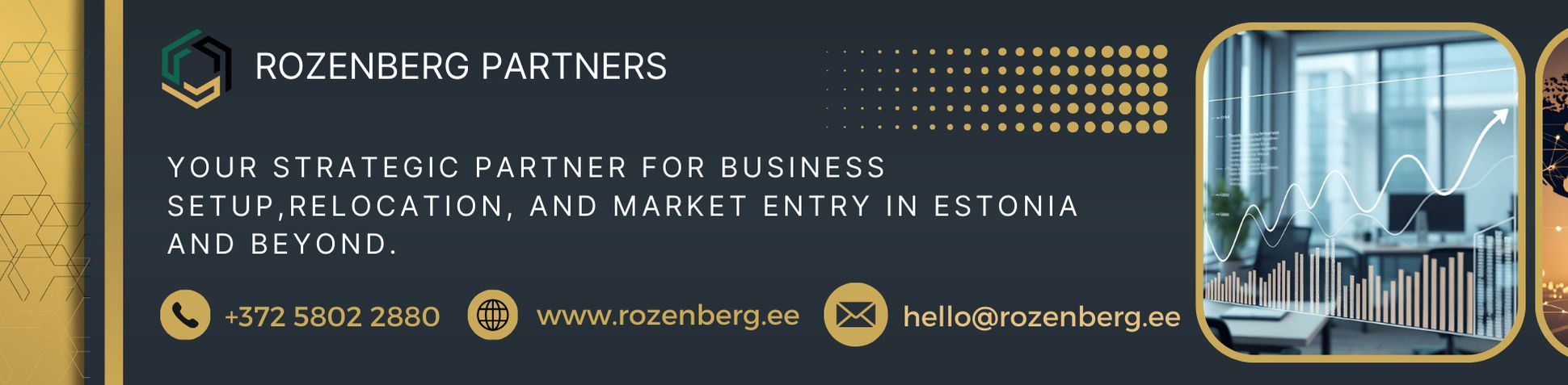 Rozenberg Partners aitab teid ettevõtte asutamise, raamatupidamise, turunduse ja relokatsiooniga. Võtke meiega ühendust!