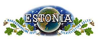 RAHVUSVAHELINE EESTI FILATELISTIDE SELTS ESTONIA MTÜ logo ja bränd