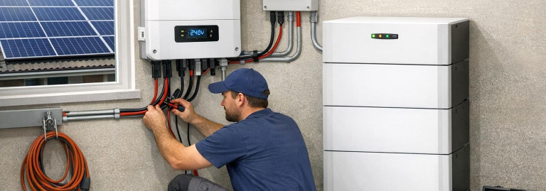 PV-inverterite ja akusüsteemide paigaldus