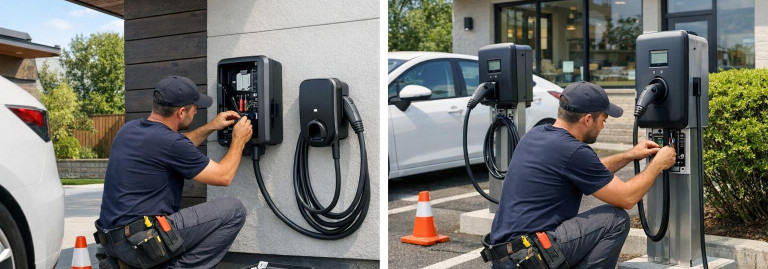 Autolaadija paigaldus kodu- ja ärikasutusse