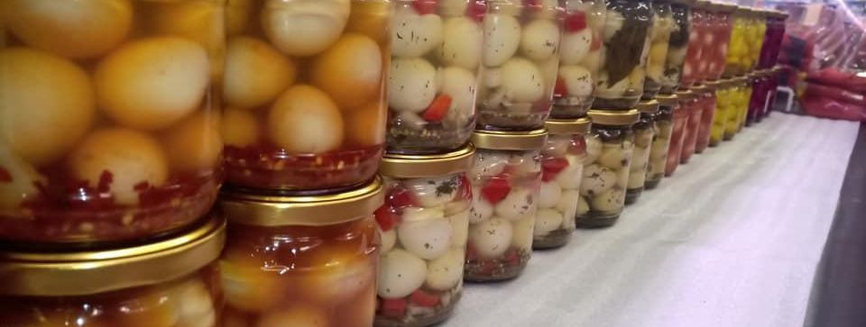 Pickled eggs are a traditional delicacy made by preserving hard-boiled eggs in a mixture of vinegar, salt, spices, and sometimes other flavorings. This preserva