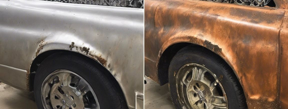 Salt corrosion is a chemical process where salt, particularly sodium chloride, accelerates the rusting of metal. When salt is present on a vehicle's surface, it