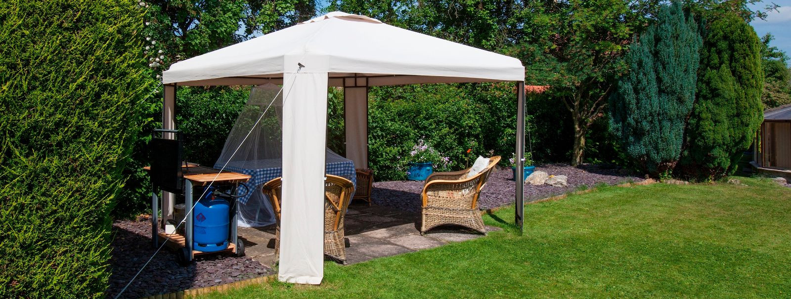 Outdoor canopies are a stylish and functional addition to any home's exterior. They provide shade, shelter, and a defined space for relaxation and entertainment