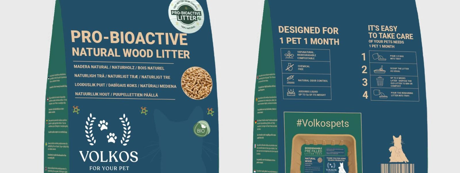 VOLKOS looduslik biolagunev liiv  on valmistatud täielikult naturaalsetest materjalidest, et pakkuda usaldusväärset lõhnakontrolli ja lihtsat utiliseerimist. So