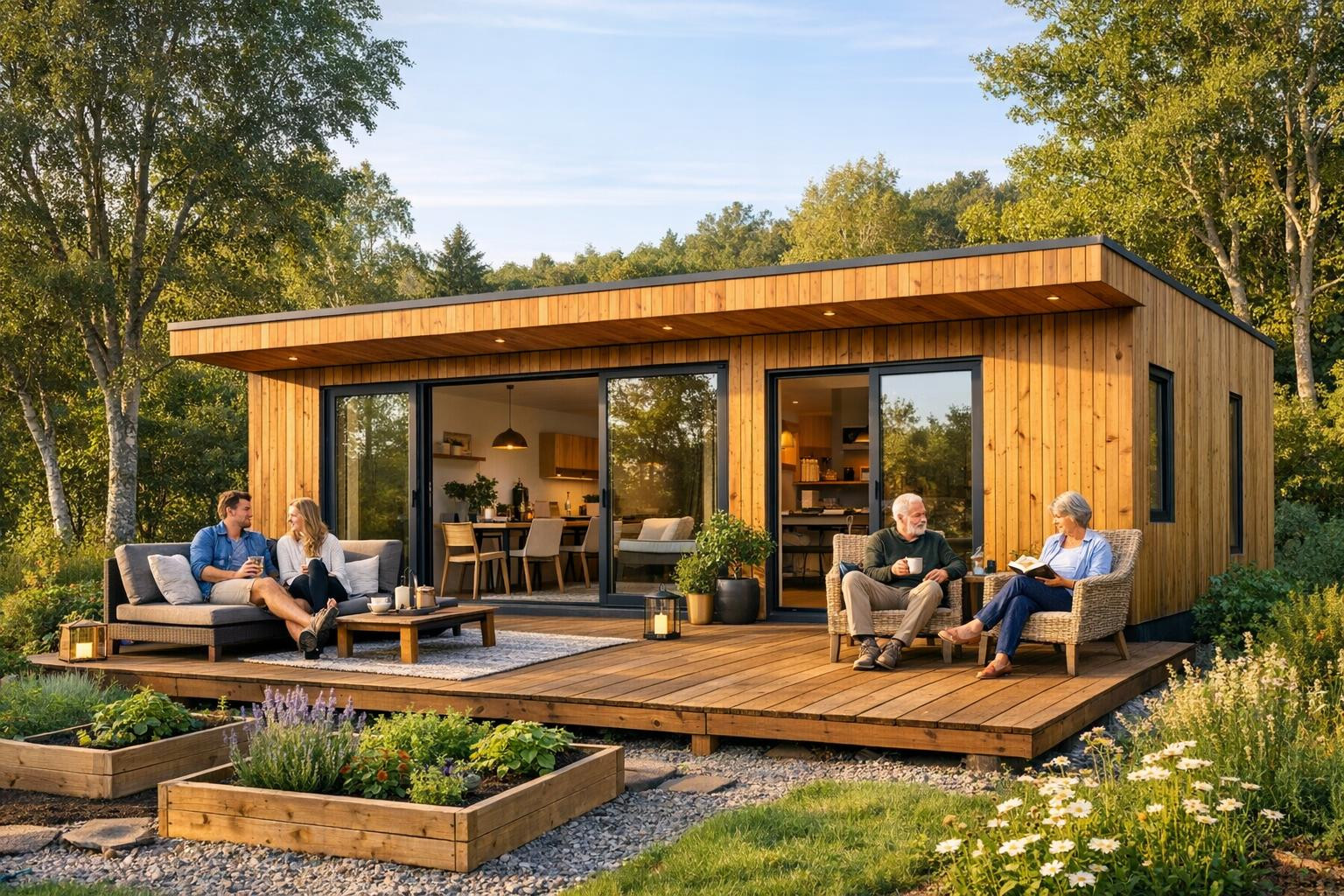 Wooden element house design is gaining popularity as a sustainable and aesthetically pleasing option for modern homes. These homes are constructed using prefabr