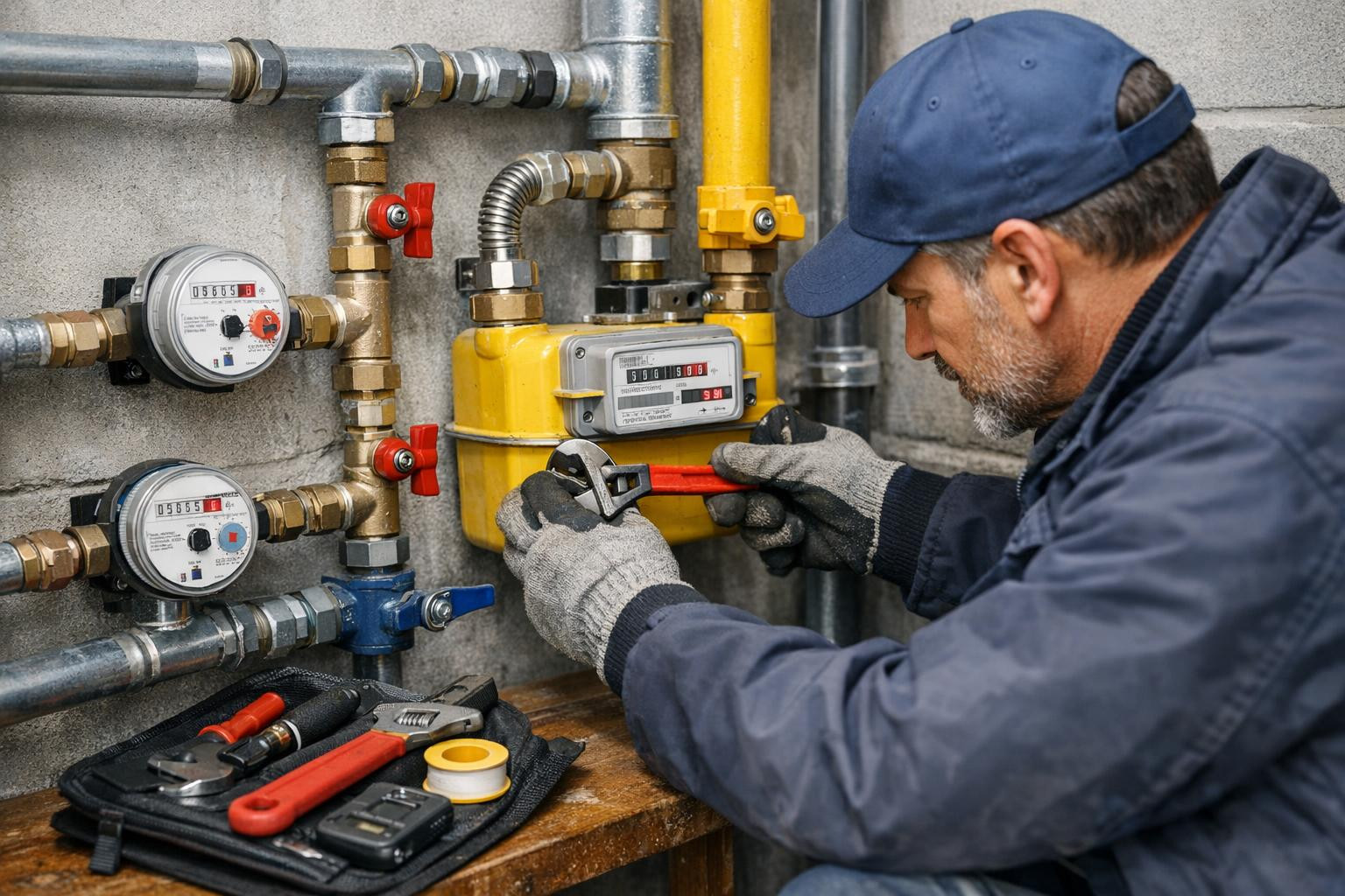 Vee- ja gaasimõõtjate paigaldamine on keskküttesüsteemi paigaldamise ...