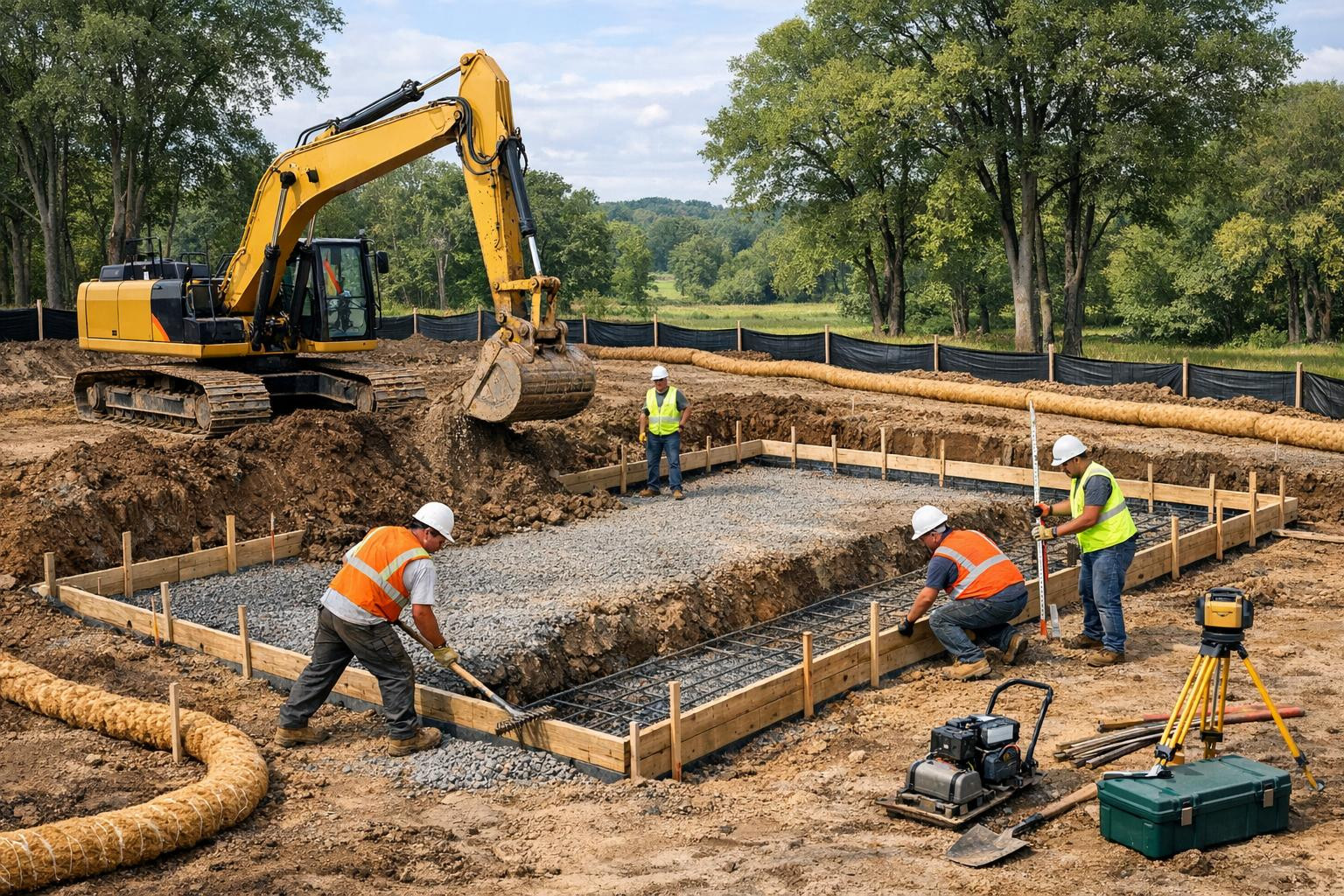 Excavation services are a crucial component of land development and management, involving the removal of earth, rock, or other materials to create a foundation 