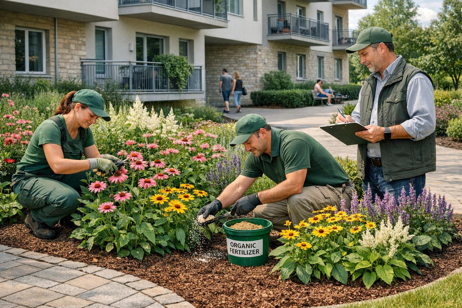 The maintenance of flowerbeds, which focus on healthy plants and permanent beauty, brings a year-to-year rich flowering and lower running costs to the garden. &