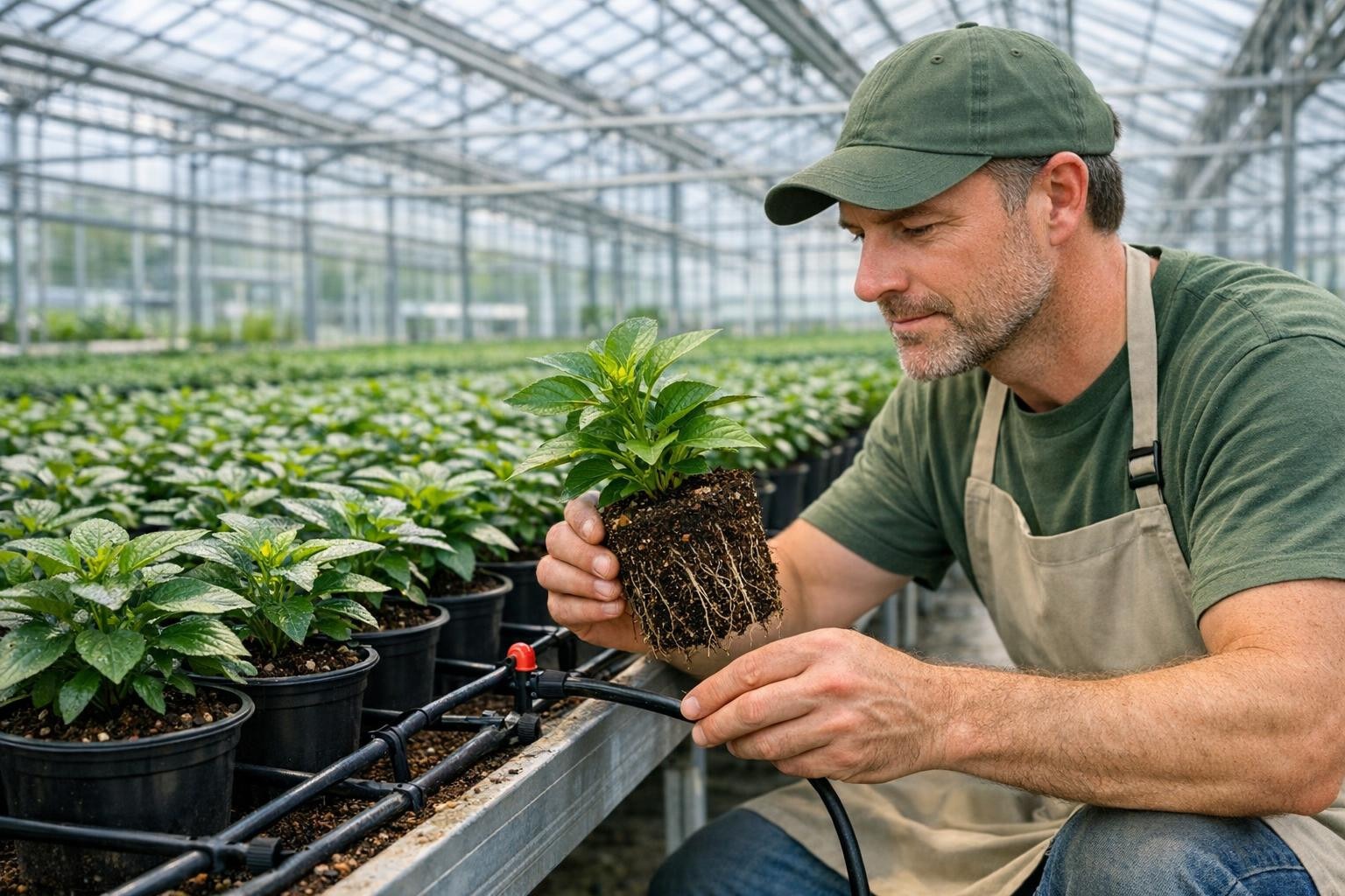 Viable pot plants and plantations producing a result    Pot plants and plantations  are prepared under controlled conditions using specially designed  soil mixt