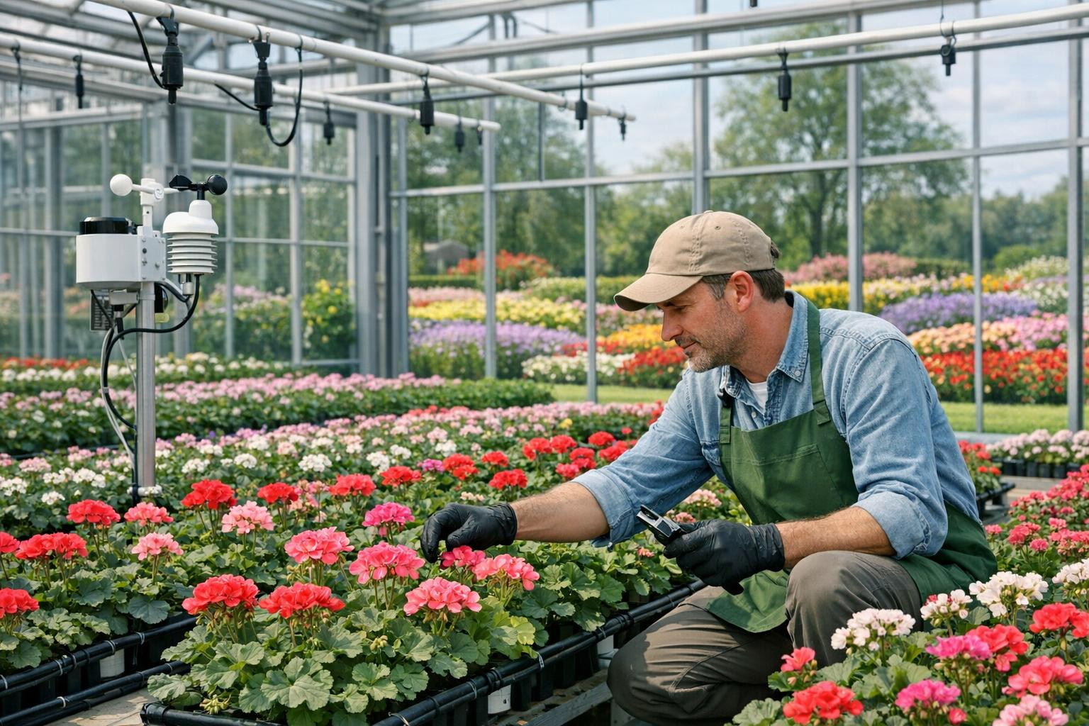 Full flower cultivation  offers a comprehensive approach combining seed sowing, growing in greenhouses, maintenance of flowerbeds, accurate fertilisation and wi