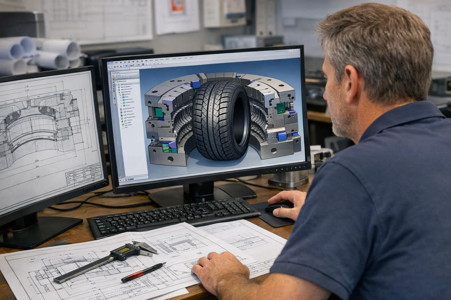 Precise CAD designs for the production of tyre models 2D/3D engineering ...