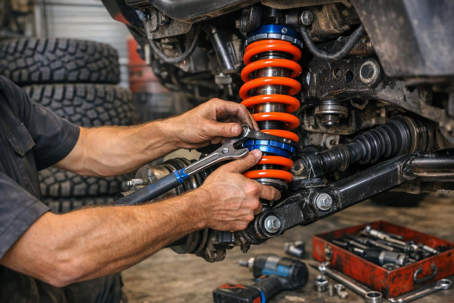 Regular 4x4 maintenance  and accurate  rmostatic setting  give a clear advantage to the vehicle both on difficult terrain and on the race track. The systemic ap