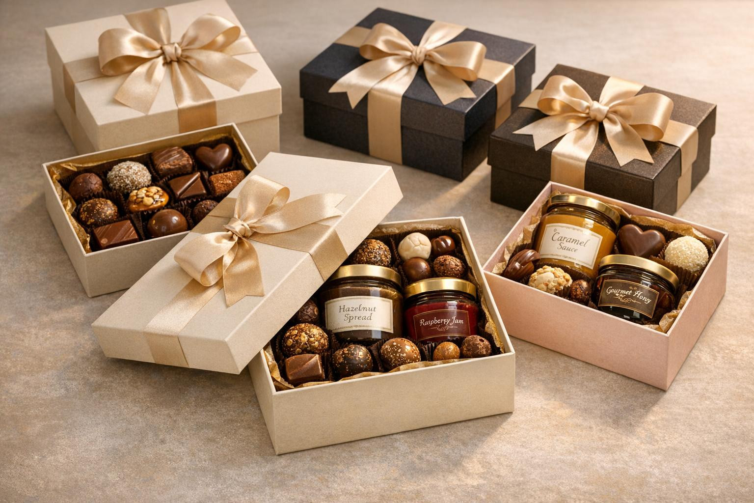 Appropriate gift boxes  combine elegance and practicality, offering luxurious packaging experience for both business customers and private individuals. Each set